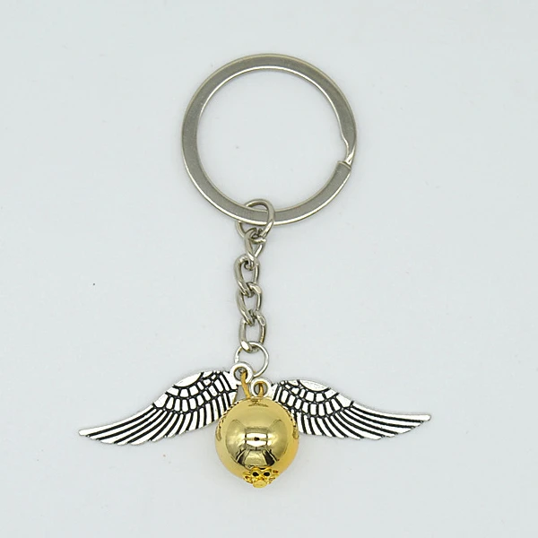 Golden Snitch Keychains Cute Cartoon Magic School of Witchcraft and Wizardry Hogwarts Hermiones Pendant Accessories