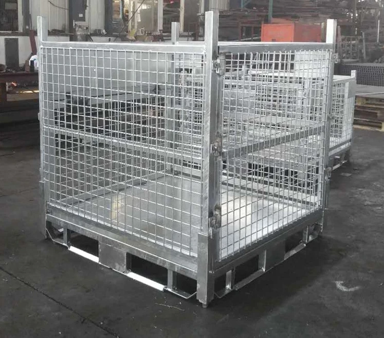 Warehouse Stackable Collapsible Metal Heavy Duty Stillage Cage