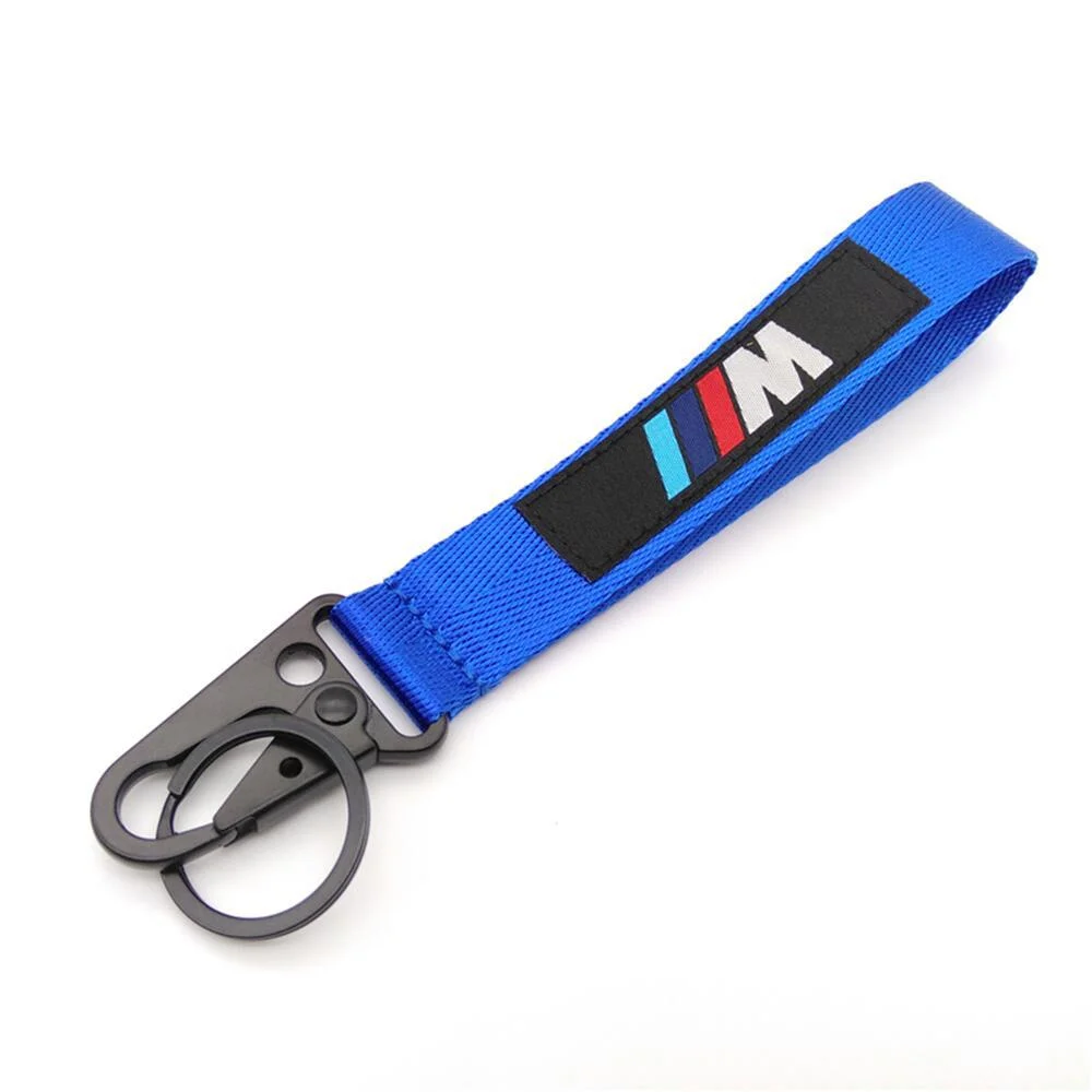 Fashion Car Keychain Nylon Braided Wristband Lanyard Men Gift For BMW M E46 E90 E60 F10 F30 E39 F20 E87 G30 E92 Motorcycle