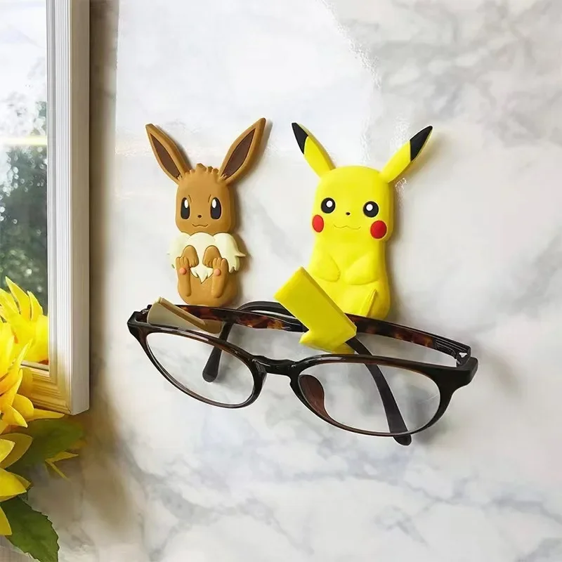 Pokemon Pikachu Cartoon Hook Creative Anime Characters Bathroom Kitchen Hanging Sticker Punch-free Hook Flexible Wall Decoration