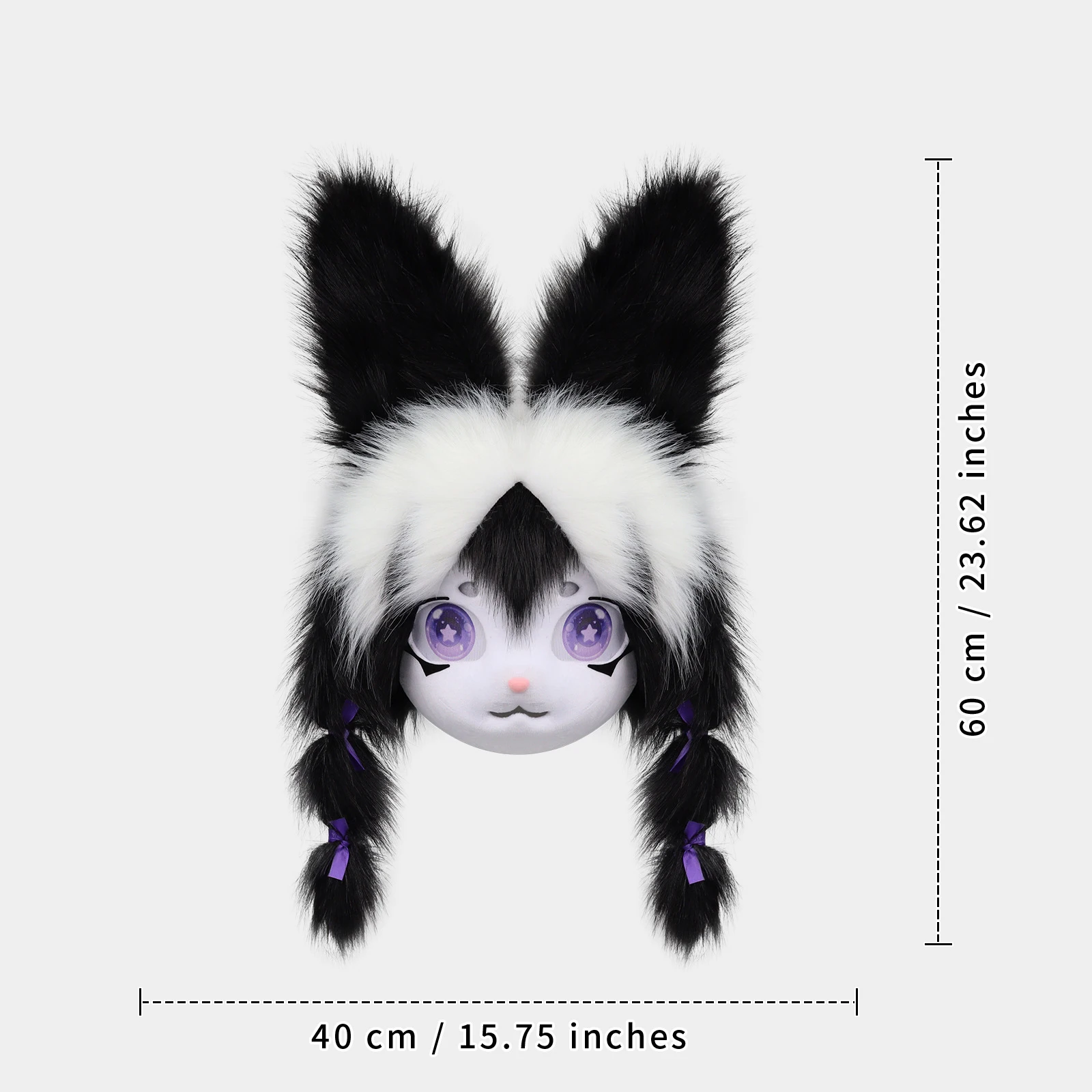 Máscara de Cosplay, Cabeza de Animal Peluda, Máscara de Bestia para Fiesta, Disfraces de Halloween, Accesorios de Cosplay para Mascarada