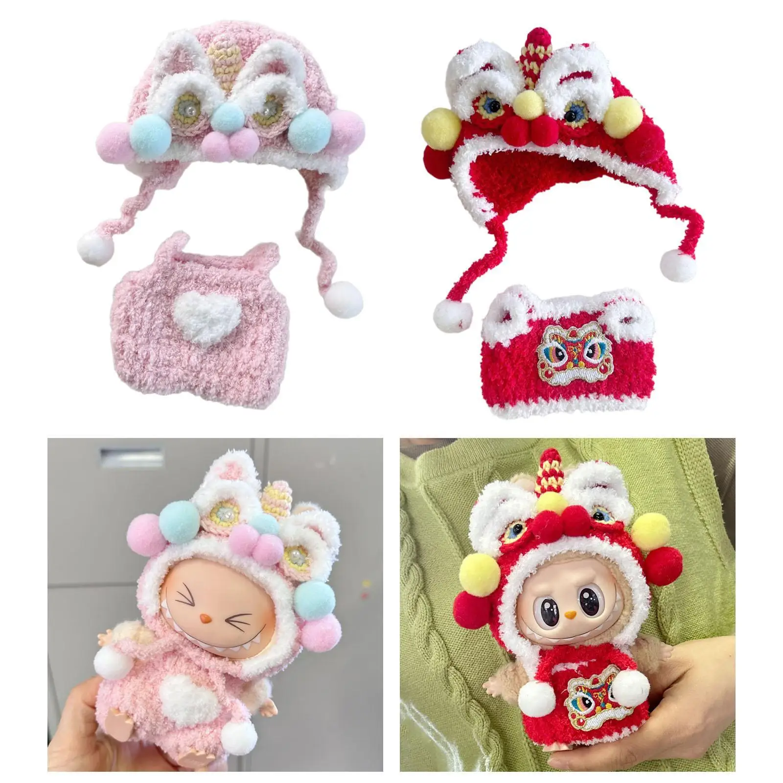 Doll Wearable Headgear Clothes Doll Cos Accessory for Kids Photo Props DIY Clothing Doll Outfit Make Your Own Dolls for 17cm