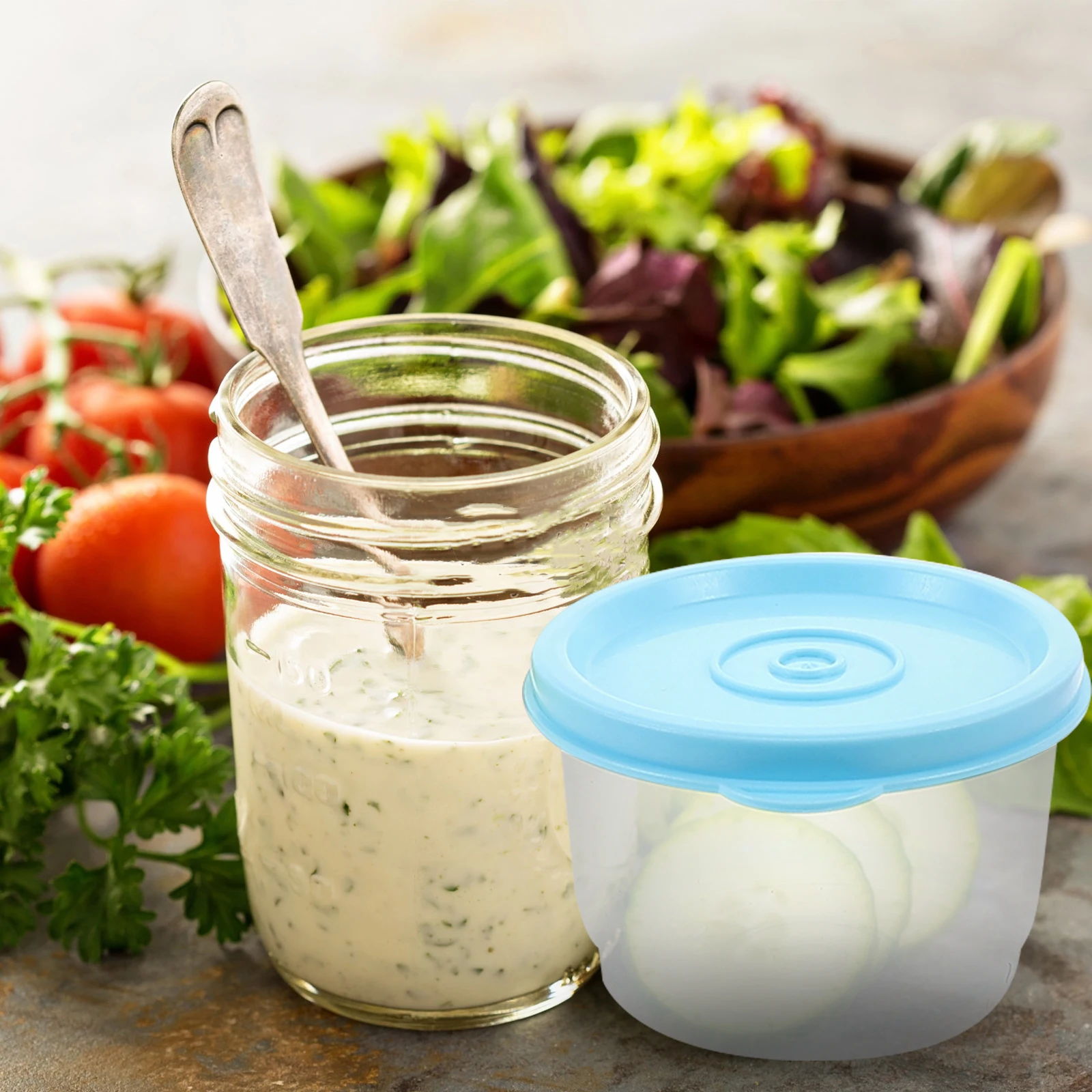 

12 шт. мини-контейнеры для хранения свежих продуктов, герметичные для холодильника с крышками, приправы
