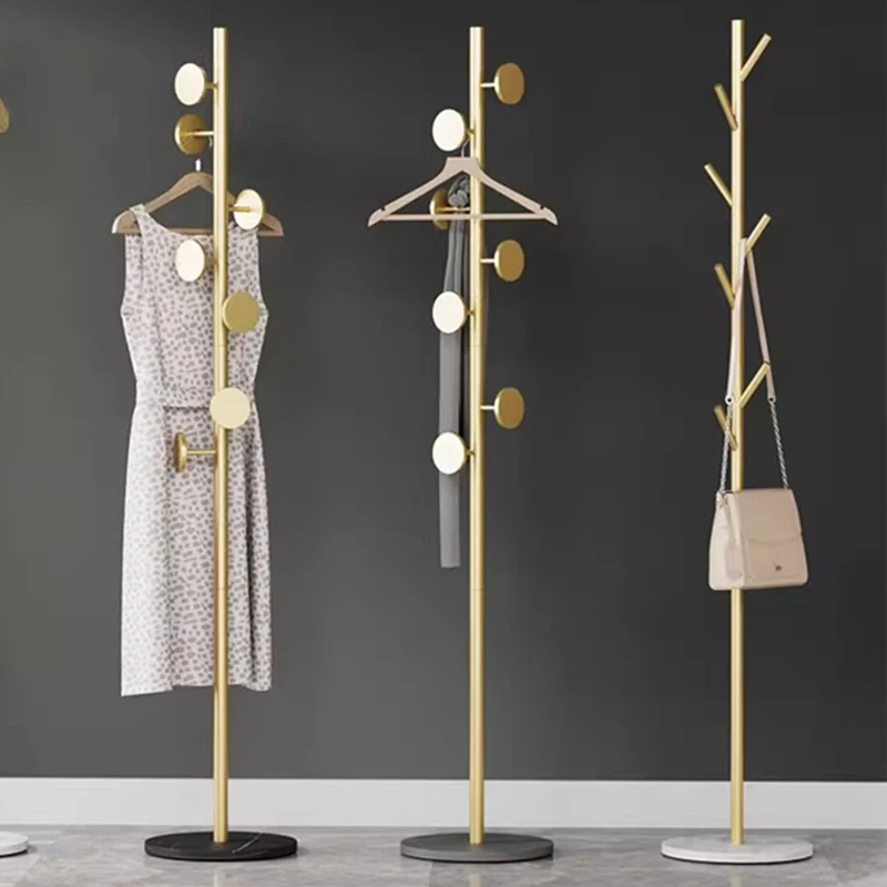 Luxury Nordic Coat Racks Hall Tree Space Saving Bedroom Hallway Coat Racks Garment Corner Shelf