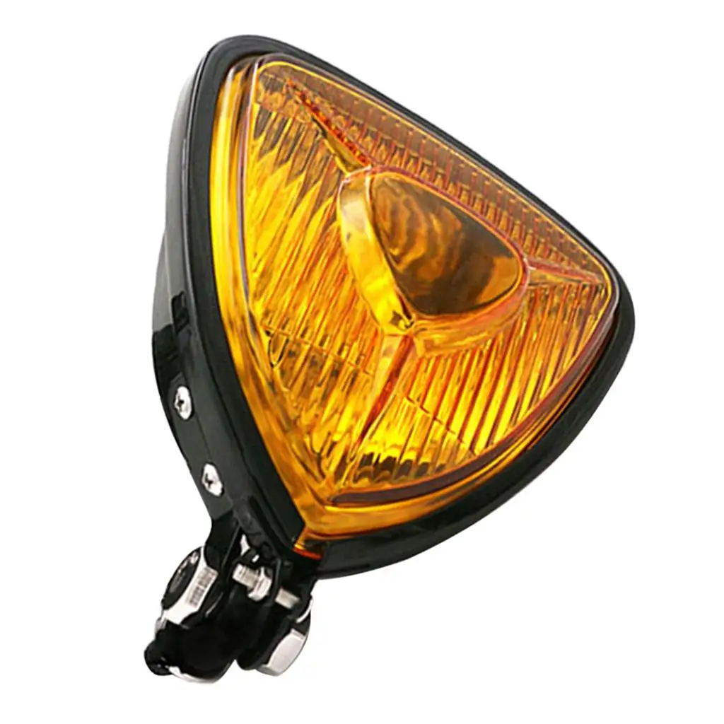 12V 55W Motorcycle Triangle Headlight Lamp for Chopper Bobber