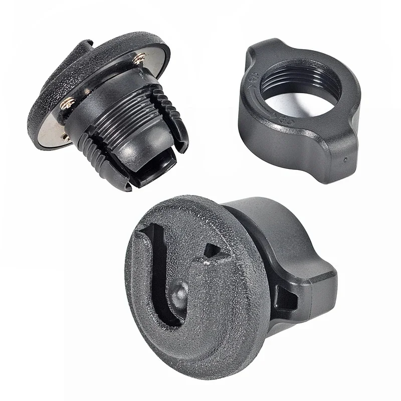 Universal Ham CB Radio Holder Clip, Rotatable 17mm Ball Hole Adapter Mount Hook for Remote Speaker Mic