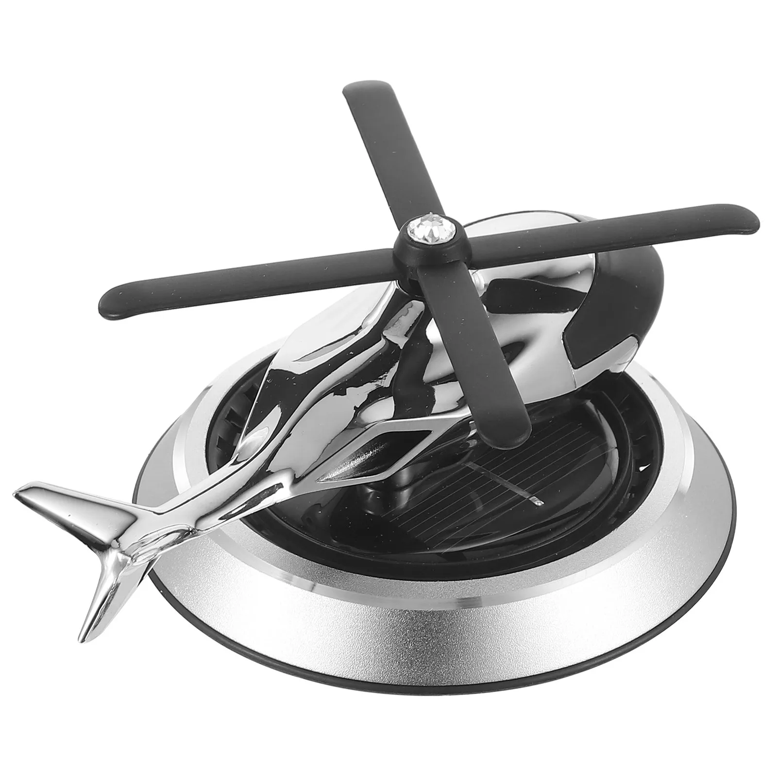 

Solar Powered Helicopter Car Aroma Diffuser Air Freshener for Dashboard Interior Decor with Custom Fragrance Support Modern