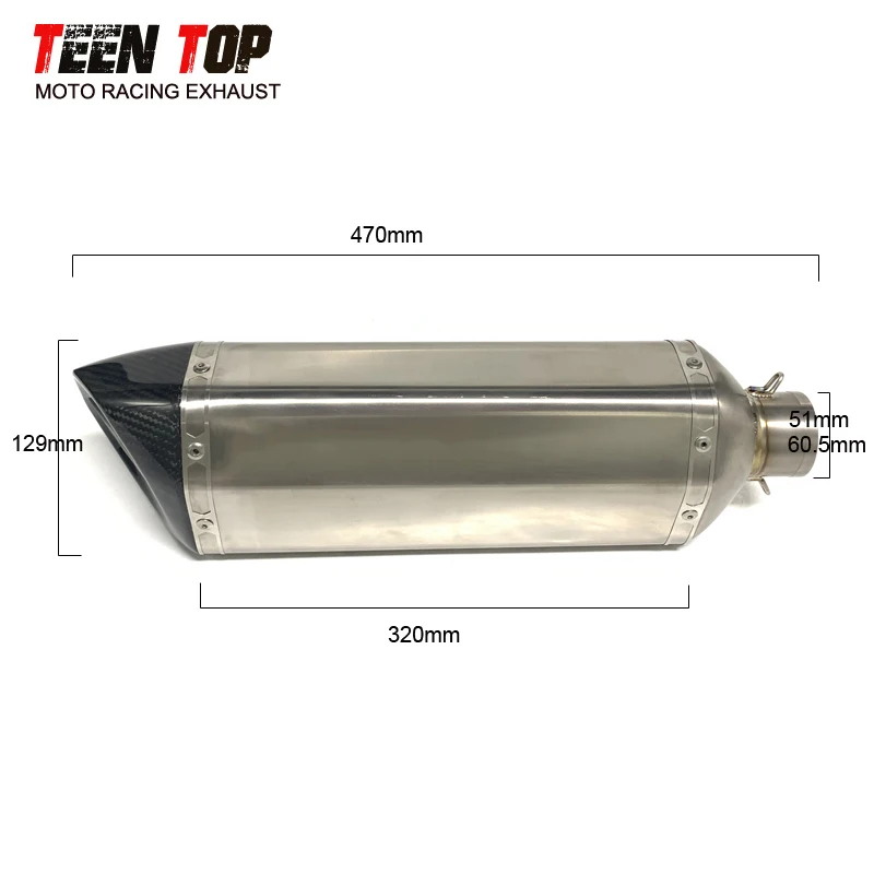 TitaniumAlloy Motorcycle Slip-on Exhaust For KTM 1290ADV 1050ADV Exhaust Muffler 1090ADV Exhaust Pipe 51mm 1190adv Escape Moto