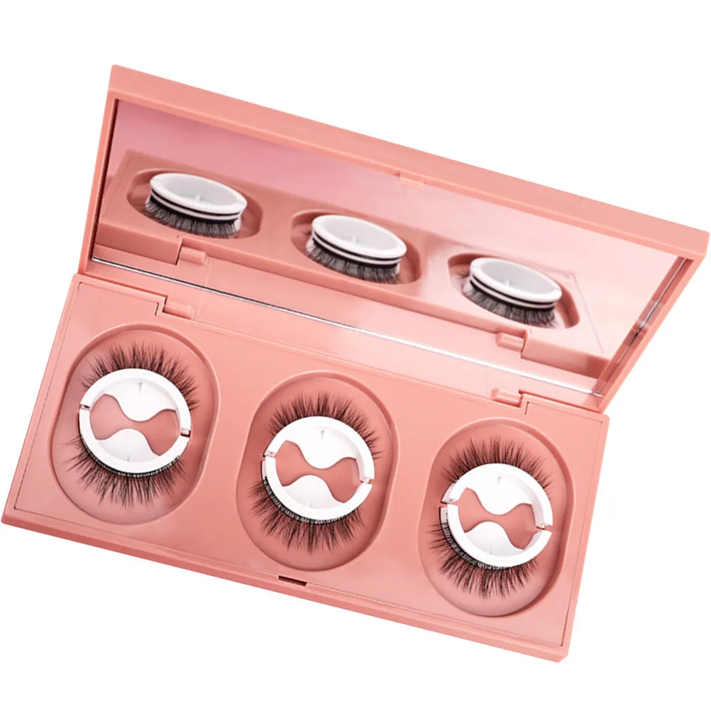 3Pairs Glue Free Self Adhesive Eyelashes Natural Look Reusable False Lashes Lightweight Comfortable Full Longer Lashes for All