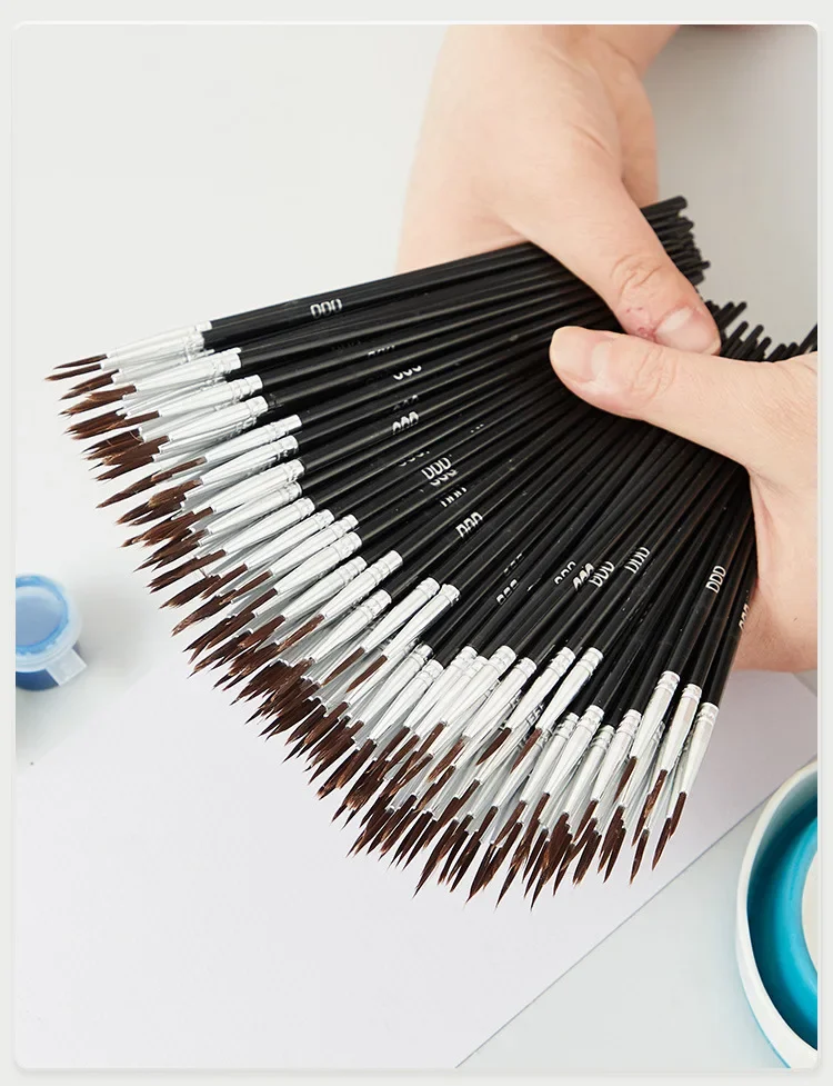 100-teiliges Set Nylon-Haarpinsel mit Haken, digitale Ölpinsel, Gipspinsel für Kinder, Keramikmalpinsel, Nachzeichnungsstift, Kunstbedarf – Detail 5
