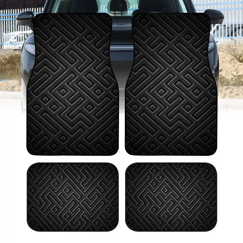 2pcs/4pcs Cool Printed Car Mats - Durable Floor Liners, Safe And Practical, Ideal Gift Choice, Long-Lasting, Suitable For Trucks