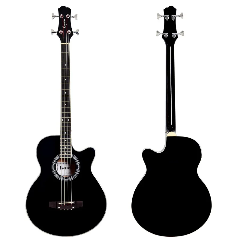 4 Strings Bass Guitar Wooden Bass Guitar Acousic Guitar BASS 4-string Pickup Bass Guitar Wood Color Black Color Electric Bass