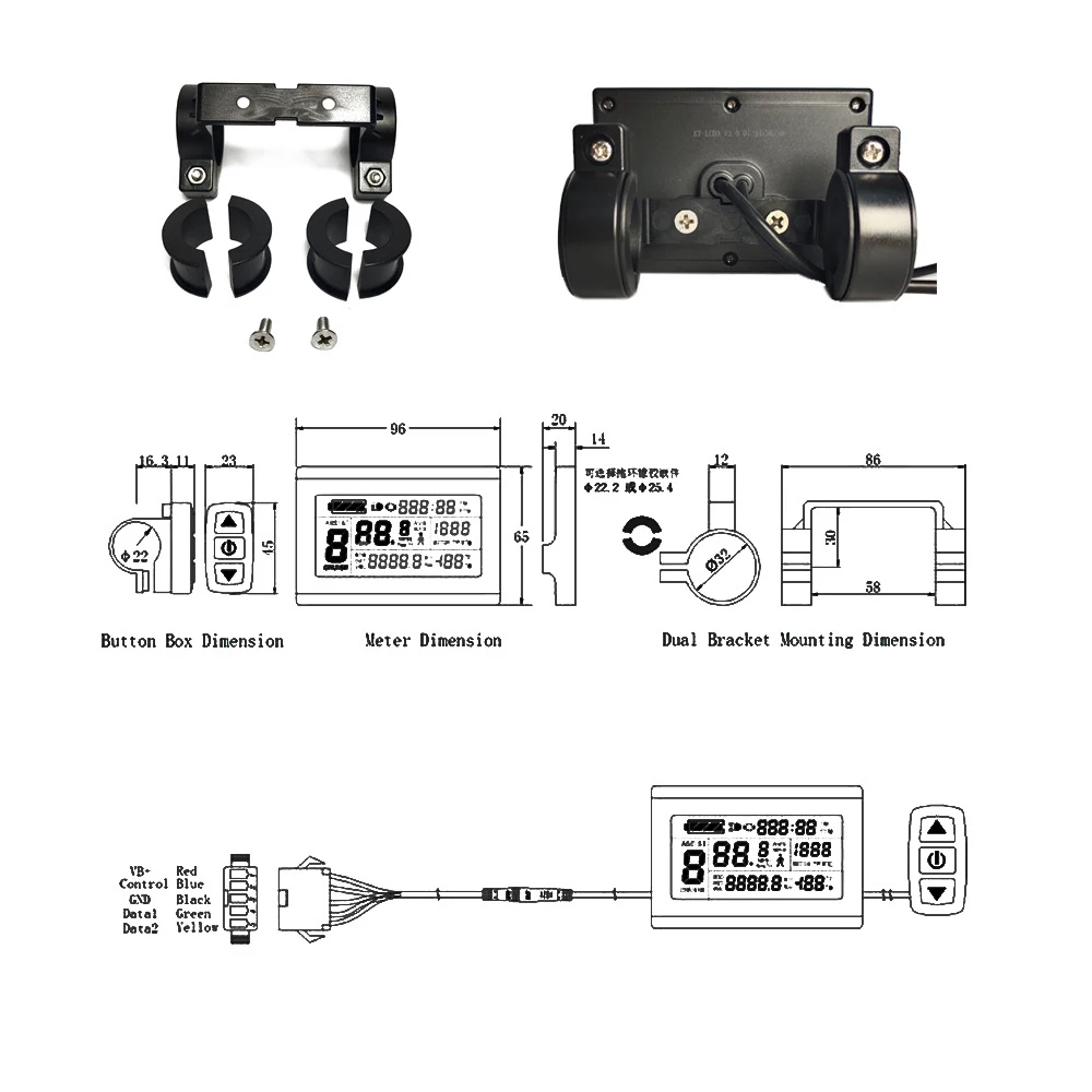 Electric Bicycle Stand Display Holder Plastic eBike Bracket For KT-LCD3 LCD3U LCD8HU LCD8H Dispaly