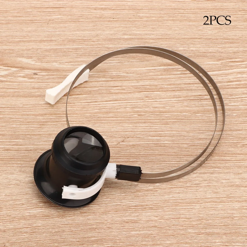 2Pcs Portable Plastic Watch Repair Loupe Black 3.6*3.2cm Eye Loupe Magnifier Watch Magnifying Tool for 3X For Jewelry Work
