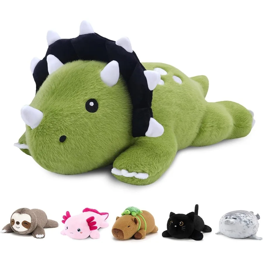 

Weighted Triceratops Dinosaur Plush 9.8 Inch Soft Stuffed Animal Toy Pillow for Comforting Hugs Christmas Birthday Gift 0.8 Lb