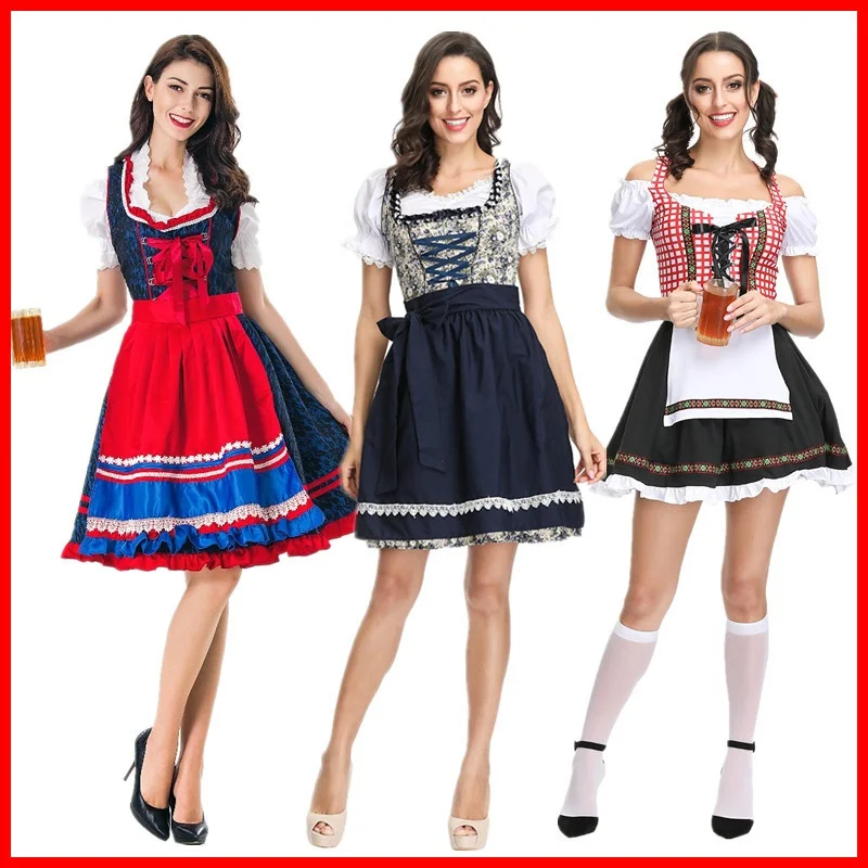 2025 Nuovo loween Bavarese Beer Festival Gonna lunga Costume Bar Abbigliamento tradizionale cinese da donna Festival Outfit