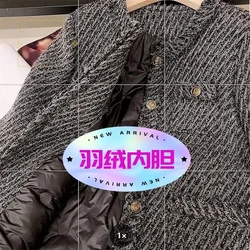 Down Jacket For Women 2024 Winter Nw Foreign Style Plus Cashmere Thickening Lnternet Celebrity Small Fragrance Coat for Women X4
