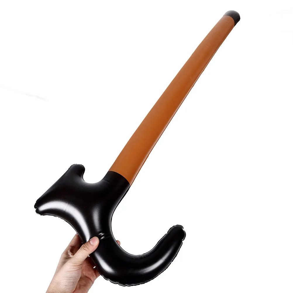 4Pcs Inflatable Walking Stick Props Funny Roleplaying Party Halloween Birthday Decorations Blow Up Cane Cane for