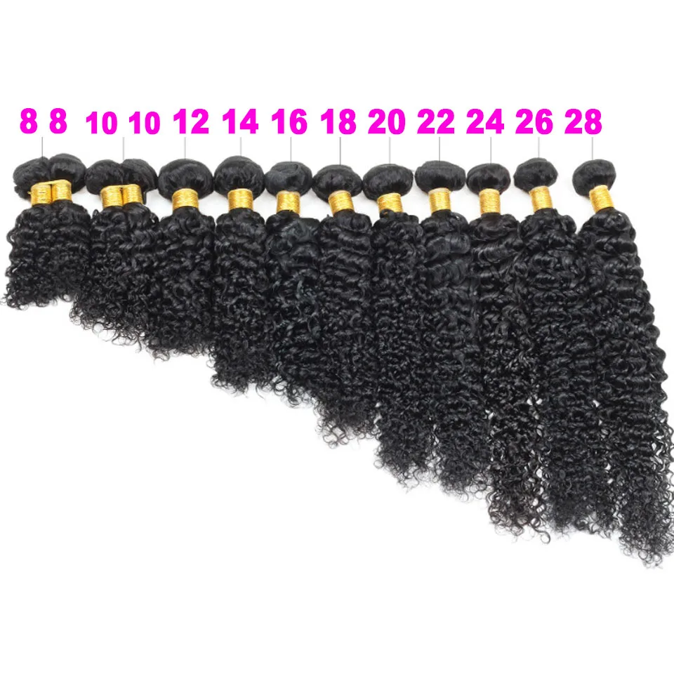 

Kinky Curly Bundles Human Hair Brazilian 2/3/4 Afro Kinky Human Hair Bundles Deal 8-30" Hair Extensions Curly Human Hair Weave