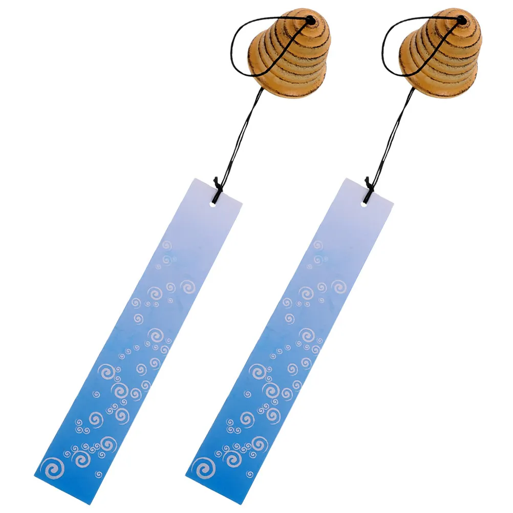 2Pcs Retro Wind Chime Hanging Decoration Compact Size Light Metal Wind Bell Clear Sound Garden Balcony Home Decor Pendant