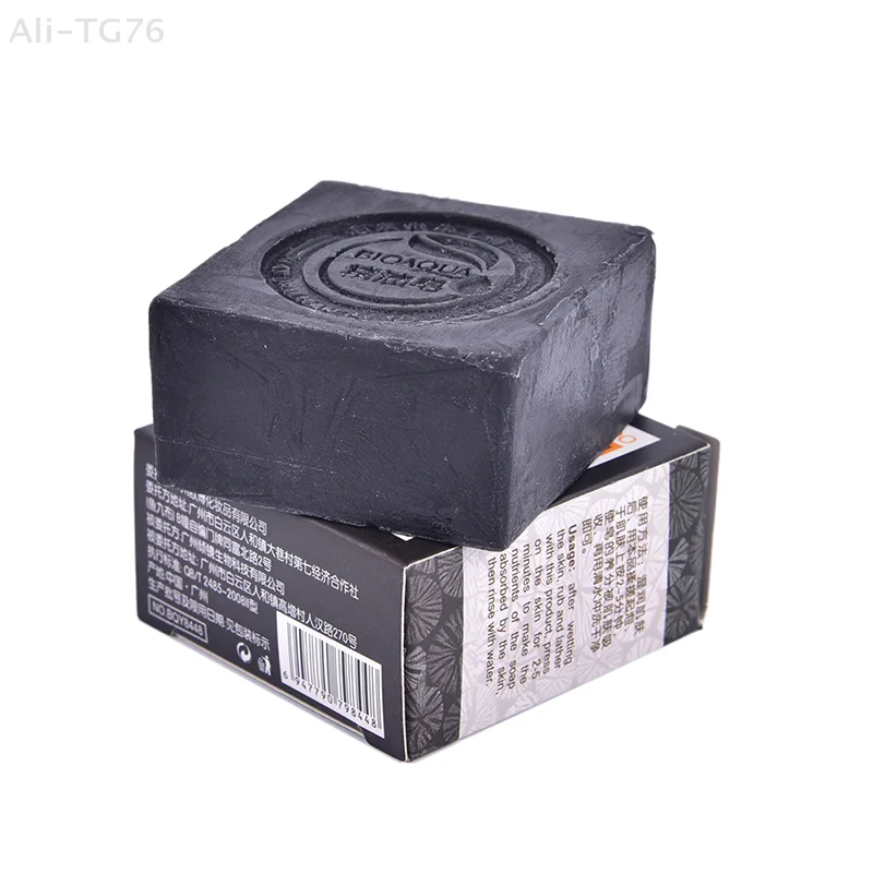 Black Bamboo Charcoal Soap Treatment Skin Care Face Body Clear Whitening Soap