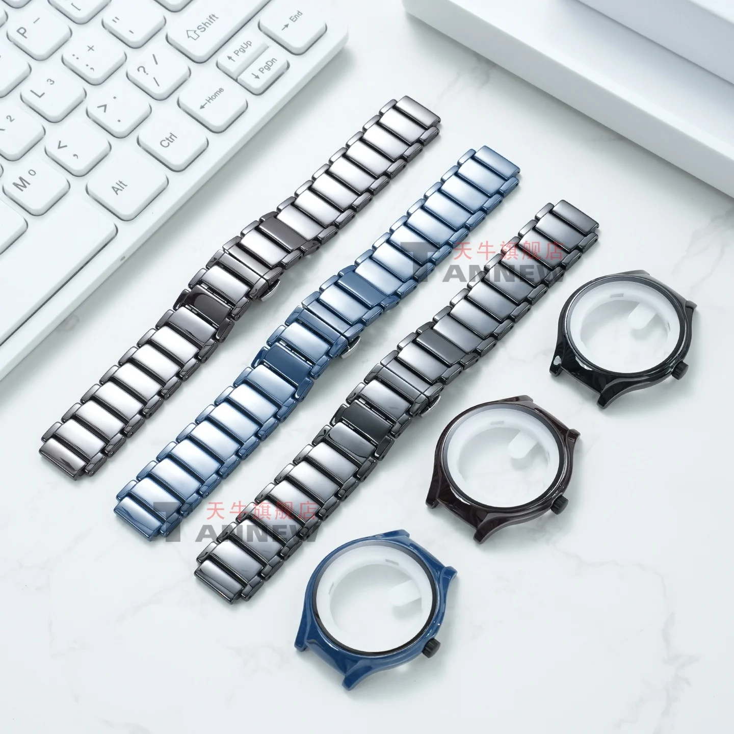 For Rado True R27056162 40mm, Full Set Replacement Case & Strap Kit, Watch Housing and Band for True Series
