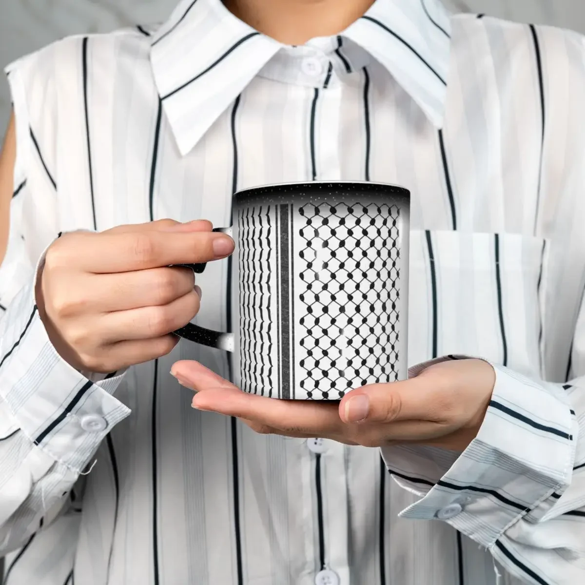 

Керамическая кружка Hattah (Кеффия) с забавным дизайном, для кофе, чая, молока, подарок для женщин и мужчин