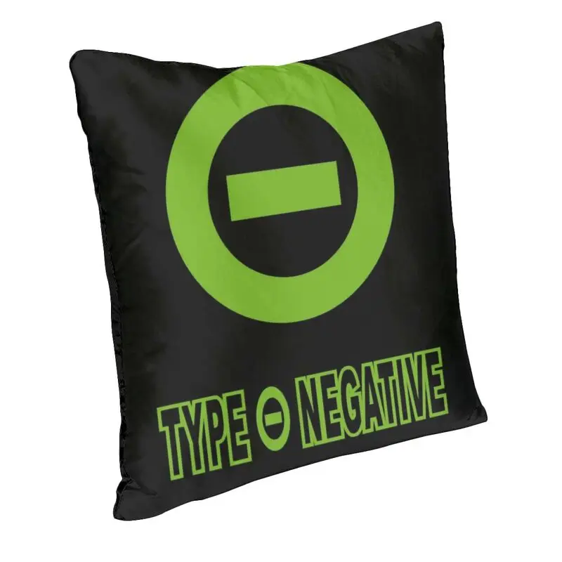 Heavy Metal Rock Logo O Type Negative Square Pillowcover Home Decor Cushion Cover Throw Pillow for Car Double-sided Printing