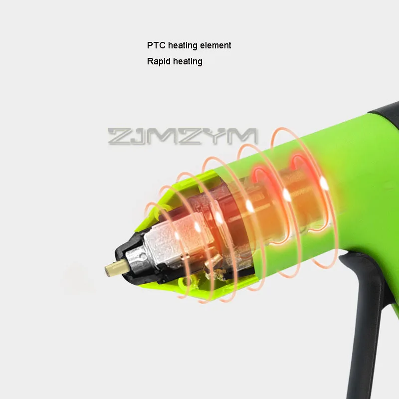 Pistola de pegamento de calentamiento rápido a prueba de fugas, pistola adhesiva de apagado automático inalámbrico, segura, antiquemaduras, producción de arte DIY, pistola de pegamento termofusible