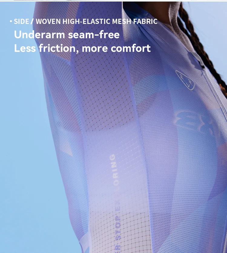 EVR Summer Pro Damen-Einteiler-Radsportanzug für Rennrad, langärmlig, kurzärmelig, Radsportanzug, Hose, Wettkampf-Radsportausrüstung – Detail 7