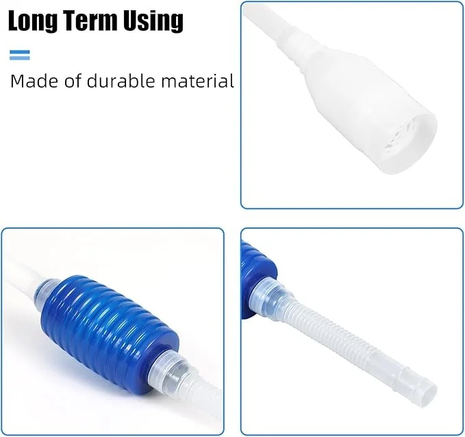 Aquarium Vacuum Siphon Gravel Cleaner - Hand Pump Fish Tank Water Changer for Aquarium Maintenance