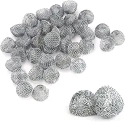 100 pcs steel screen ball pipe filter pipe accessories special tools Smoking Pipe Clean Accessory Cleaner Tools