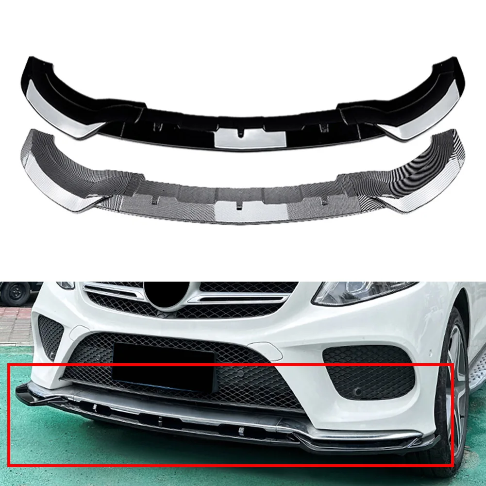 

3Pcs/Set Car Front Bumper Lip Splitters Spoiler For Mercedes Benz GLE Class W166 GLE Coupe C292 AMG 2015 2016 2017 2018