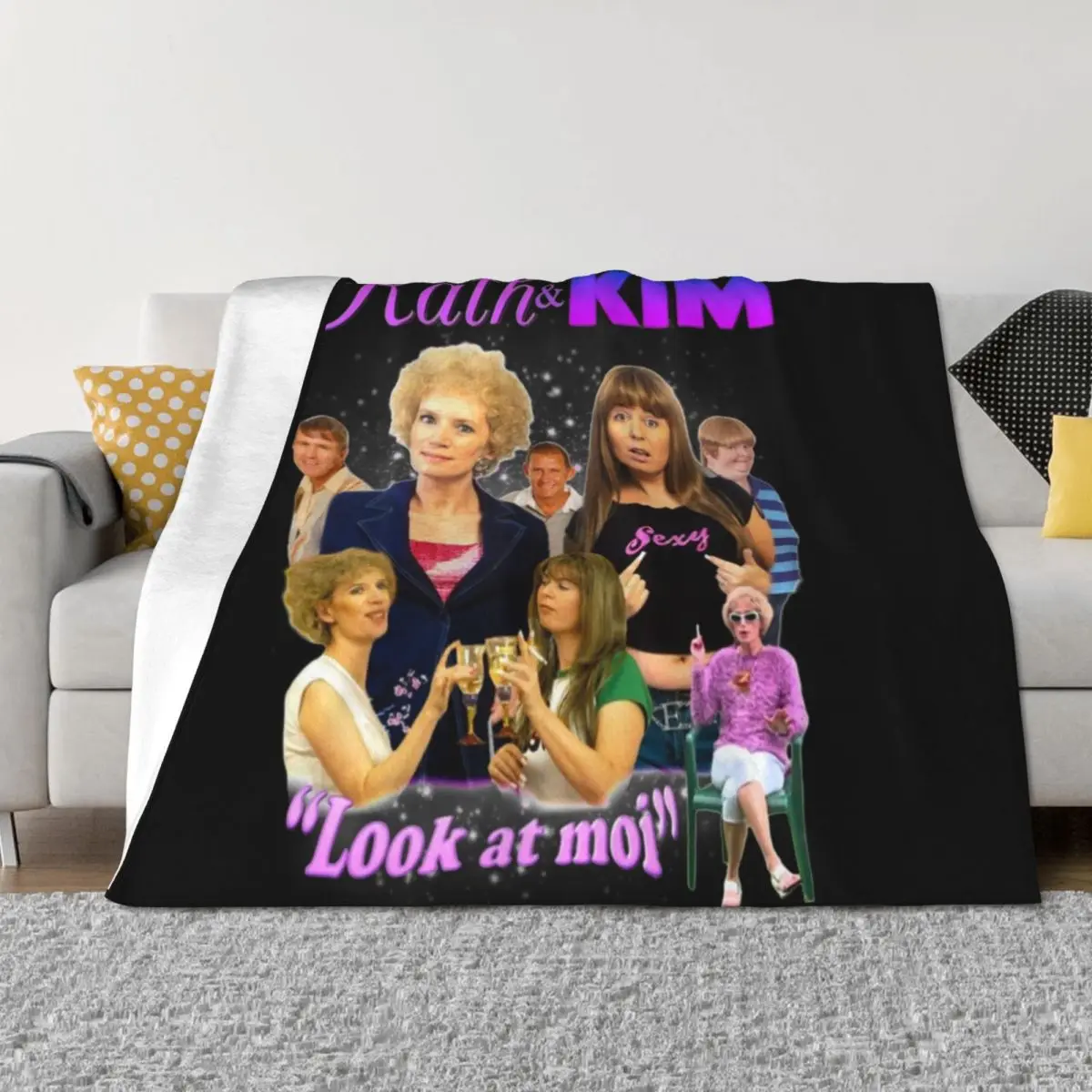 

KATH and Kim Bootleg Throw Blanket Summer Beddings Luxury Thermal Luxury Designer Blankets