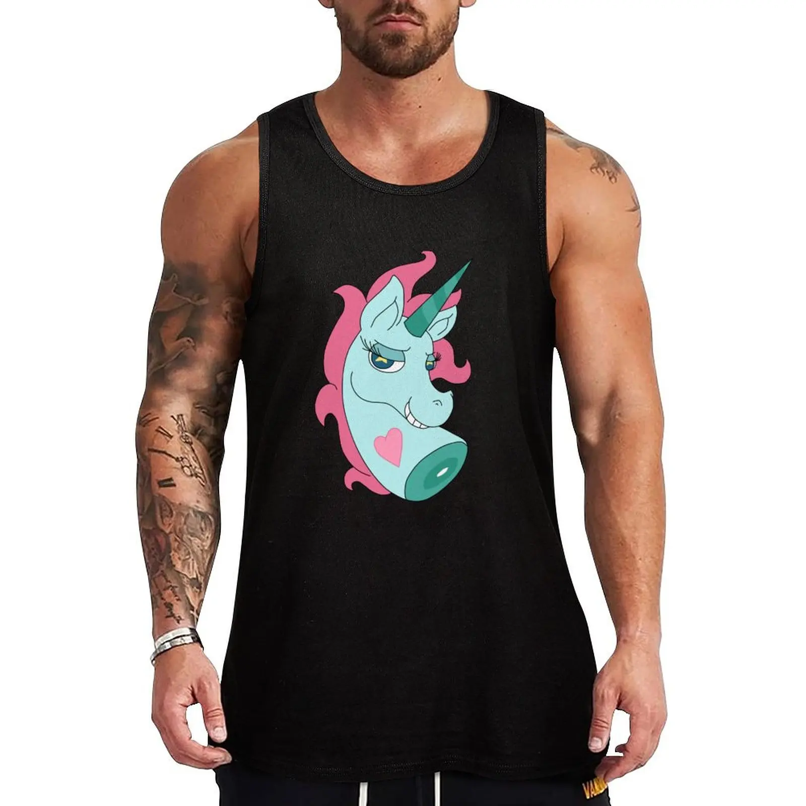 Sassy Pony Head Tank Top Gym t-shirt man Vest male