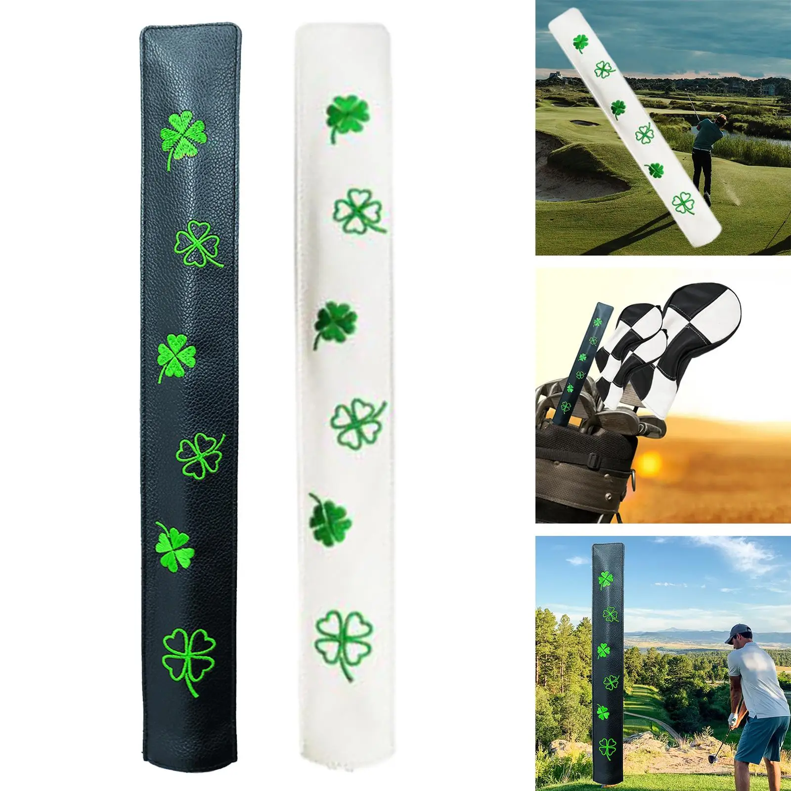 High Quality Golf Alignment , 2 PU Leather Stick Protective Case