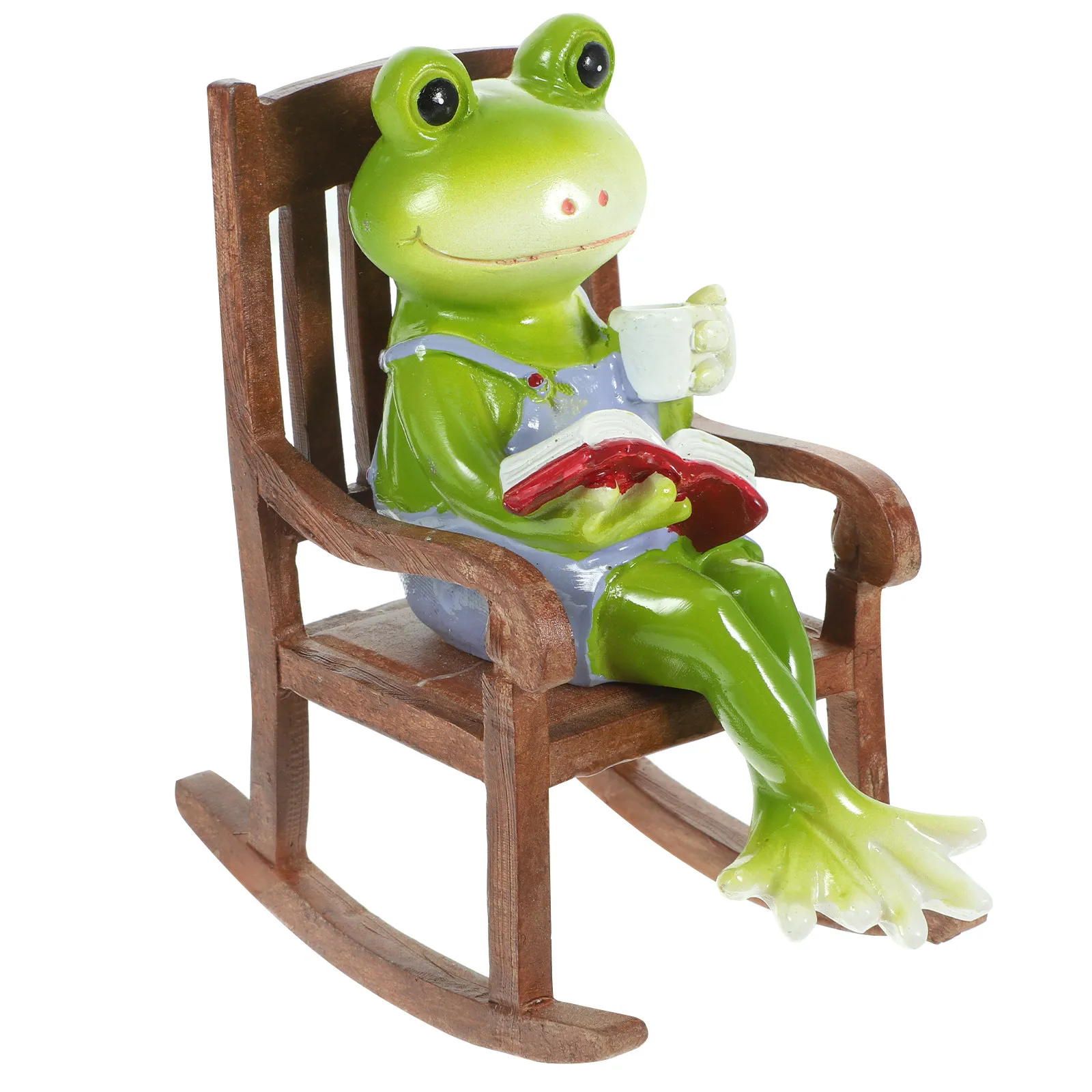 Frog Shape Resin Statue Ornament Garden Decoration Office Desktop Bonsai Flowerpot Miniature Landscape Decor Garden Decoration