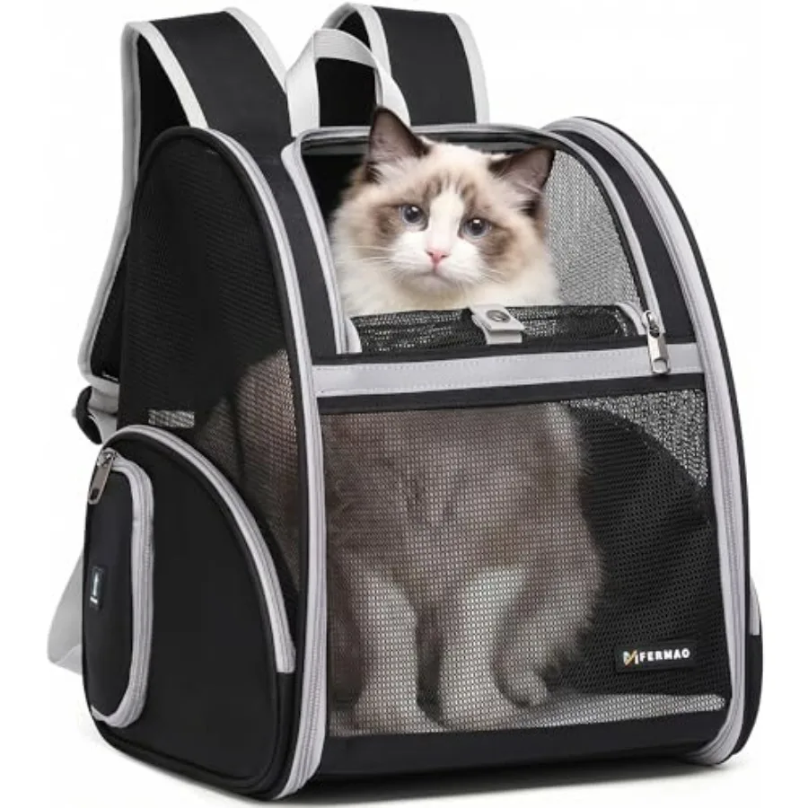 

Cat Backpack Carrier for Small Dogs and cat Puppy Kitten Bunny Pet Carrier Backpack Collapsible with Fully Ventilated Mesh with