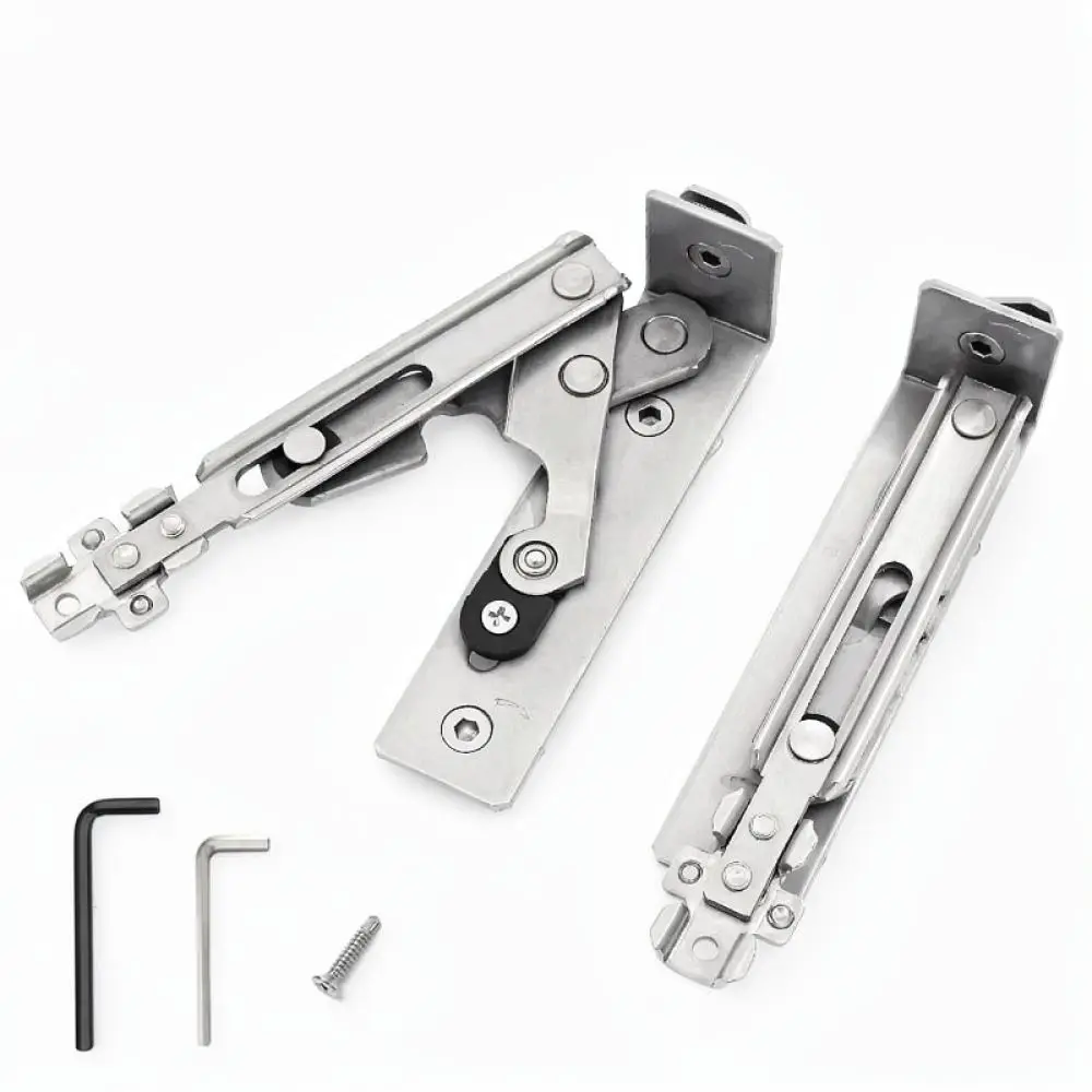 Modern Casement Window Hinge 304 Stainless Steel Invisible Concealed Hardware Drill Free 180 Degree Opening Fittings