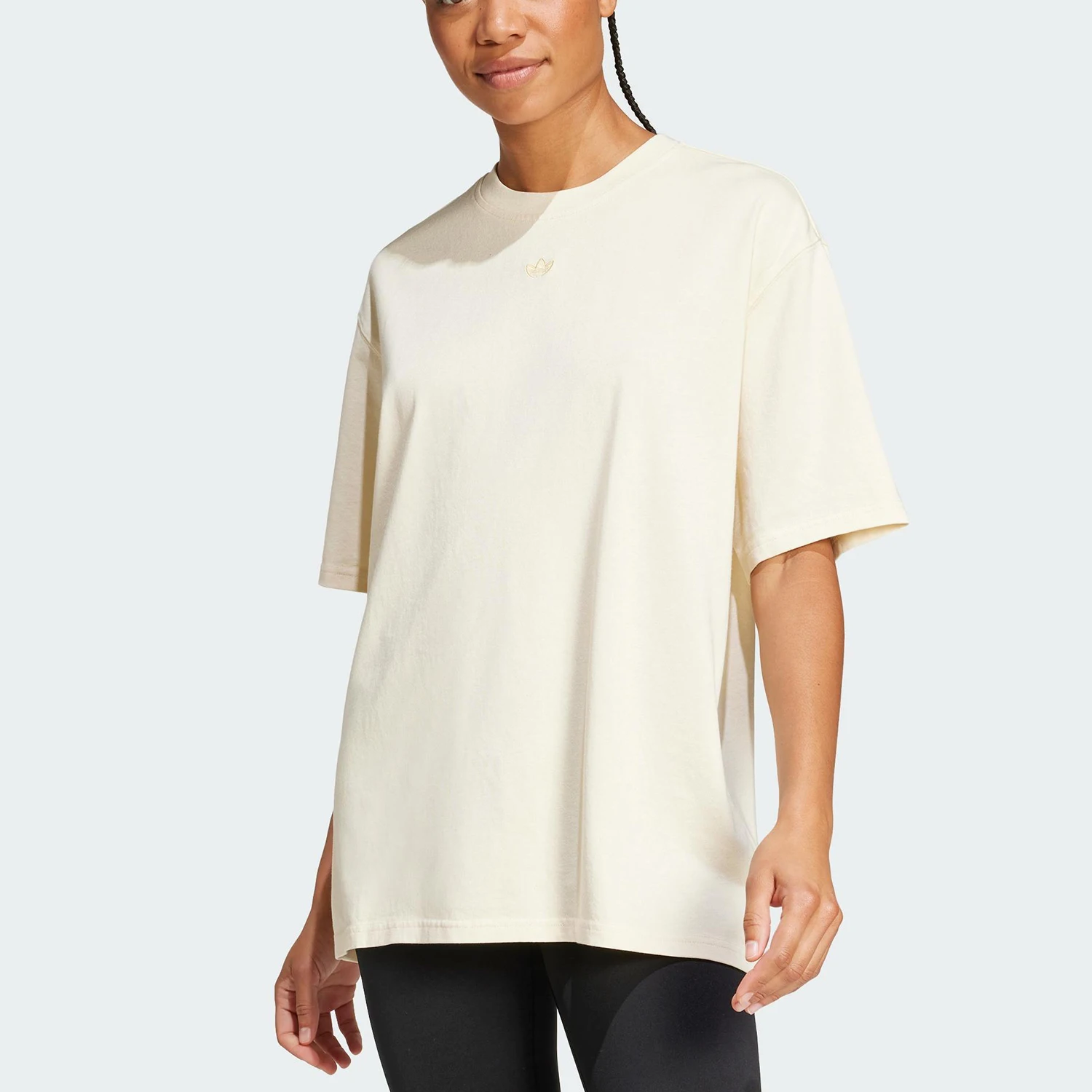 

Adidas genuine Originals Women's Loose Knitted Pullover Sports Short Sleeve JD0039