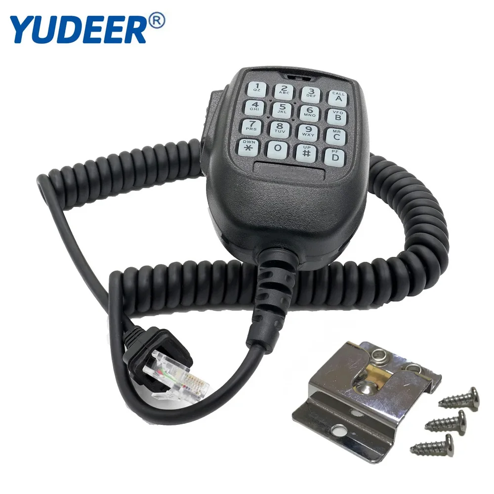 RJ45 8 Pin Suitable for KMC-62 Walkie-talkie Two-way Radio Hand Microphone with Keyboards for Kenwood Car Radio