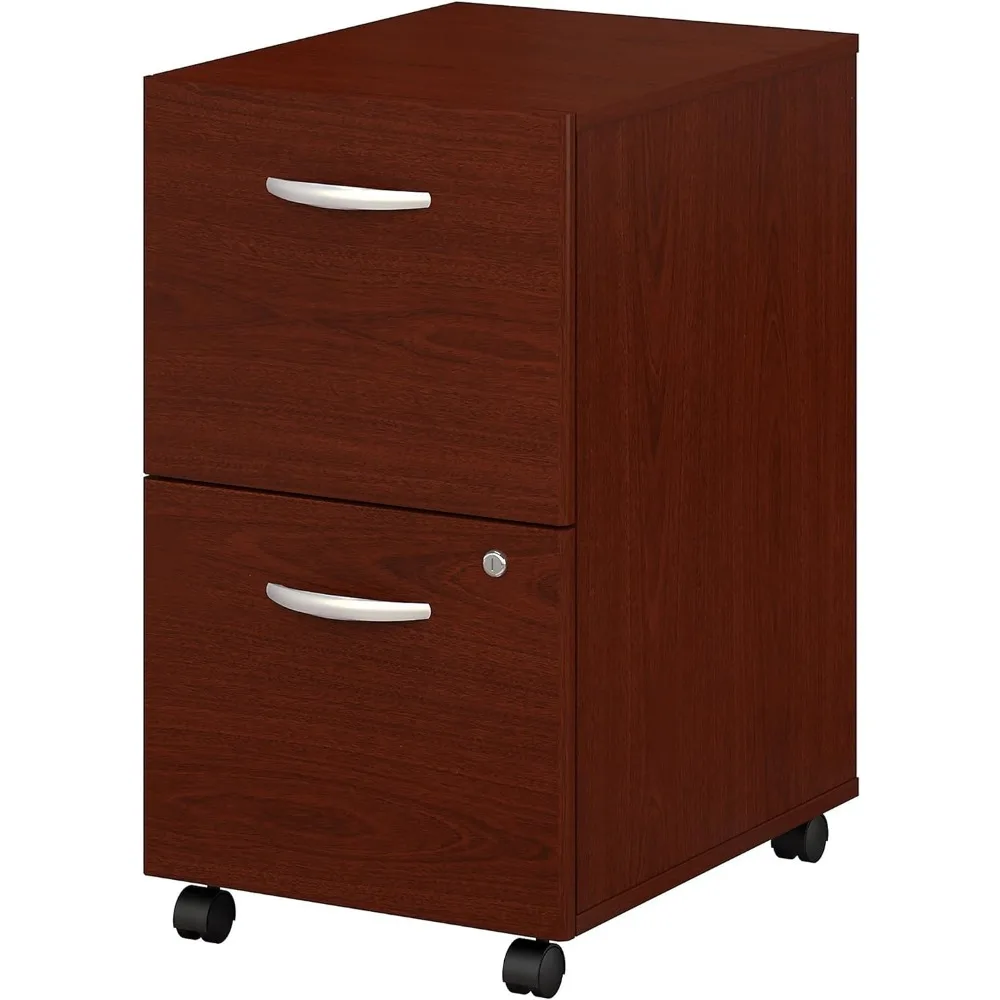 

File Cabinet SeriesC 2Drawer Rolling in Mahogany Assembled Mobile Document Storage for Home or Professional OfficeFile Cabinet