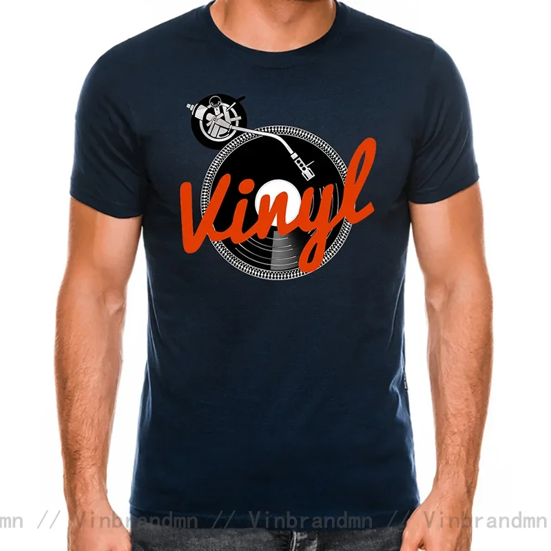 vinyl record player t shirt 70S 80S DJ lovers tshirt Men fashion free shipping t-shirts Turntables rock music tees