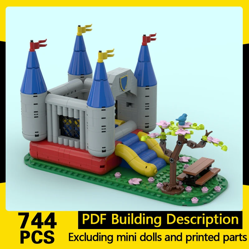 

Medieval Castle Model MOC Building Bricks Classic Bounce Castle Modular Technology Gifts Holiday Assemble Children Toys Suit