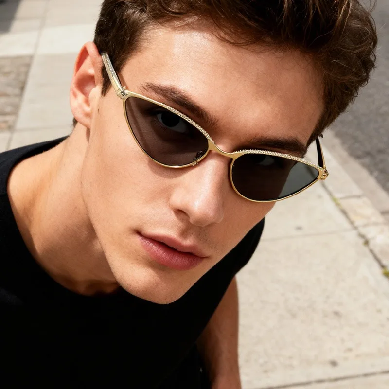 Fashion Small Triangle Frame Sunglasses Cat Eye Sun Glasses  Travel Outdoor Beach Sunshade Eyewear Photography Glasses UV400
