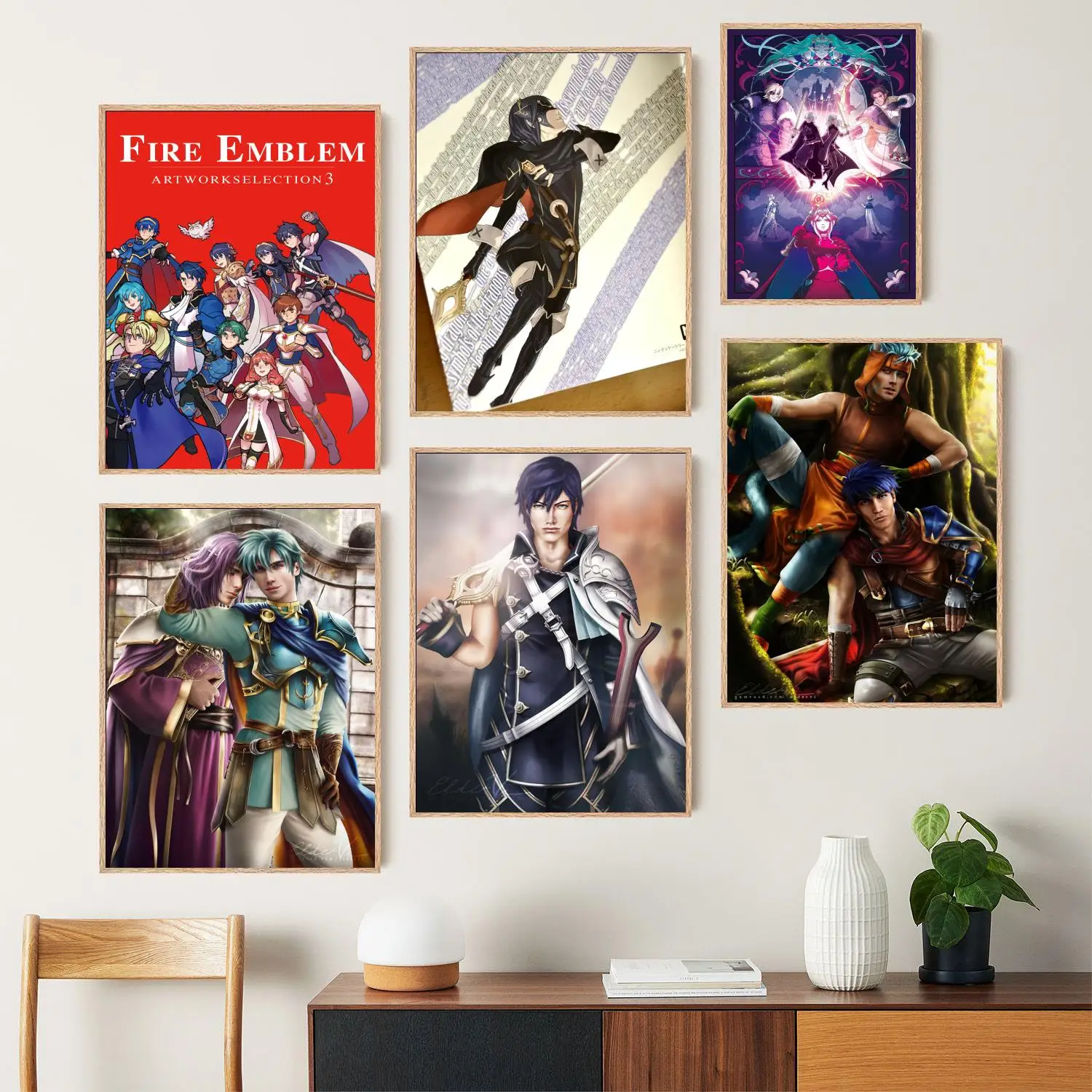 fire emblem Canvas Art Poster, Wall Art Picture Print, Modern Family Bedroom Decor Posters