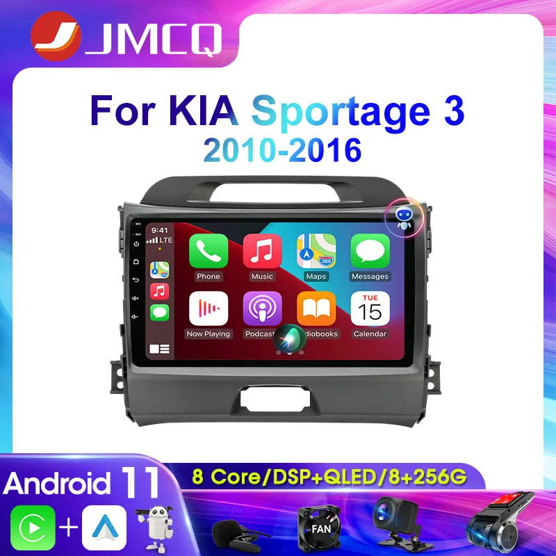 

JMCQ 2Din 4G Android 11 Car Radio Multimedia Video Player For KIA Sportage 3 2010-2016 Navigation GPS Head Unit Carplay Wifi