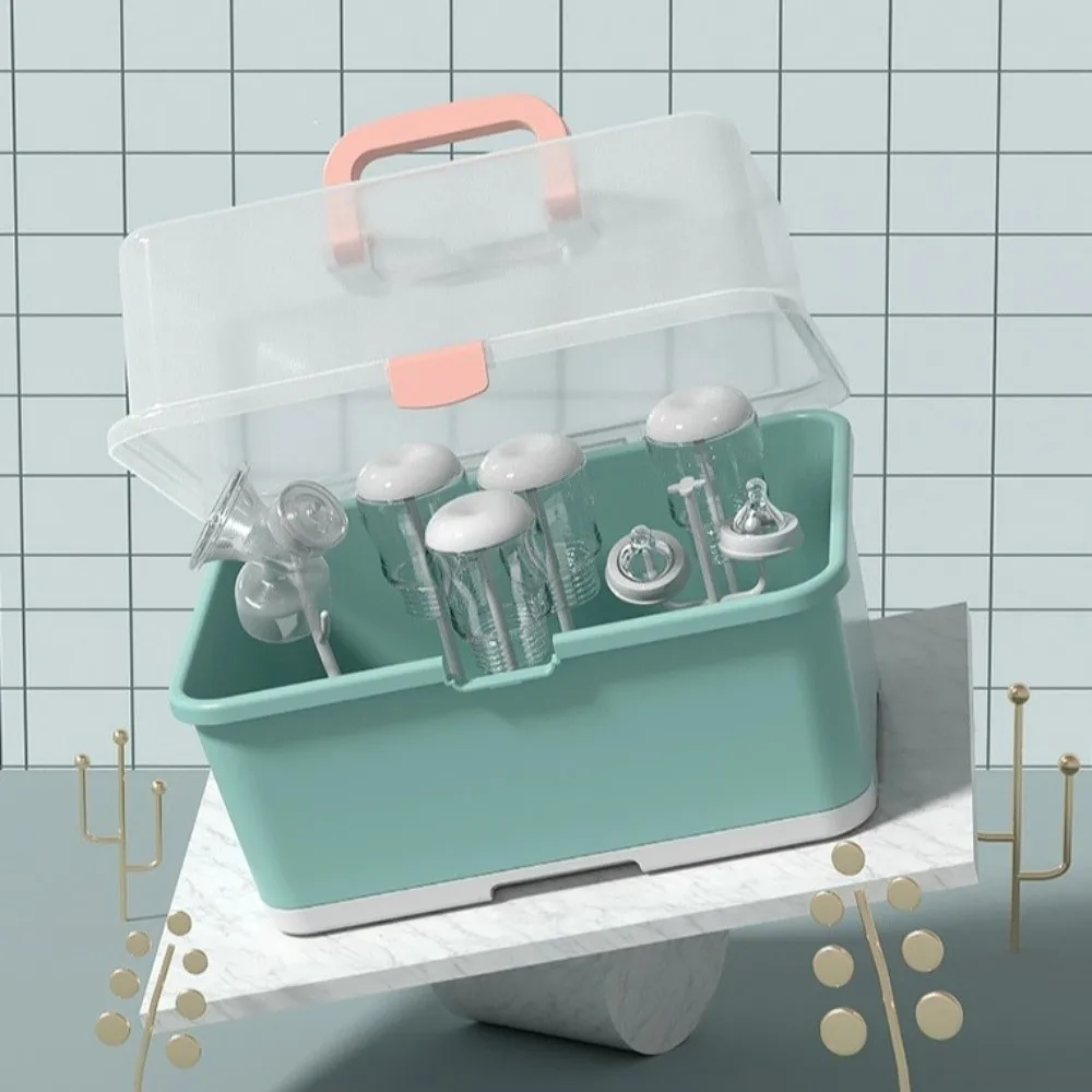 

Держатель для детских бутылочек большой емкости, портативная сушилка для бутылочек с защитой от пыли, сушилка для сосков с крышкой