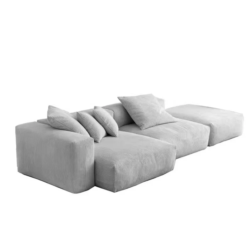 

High rebound compression sofa creative splicing combination fabric sofa boneless frame pure sponge integrated molding cloth sofa