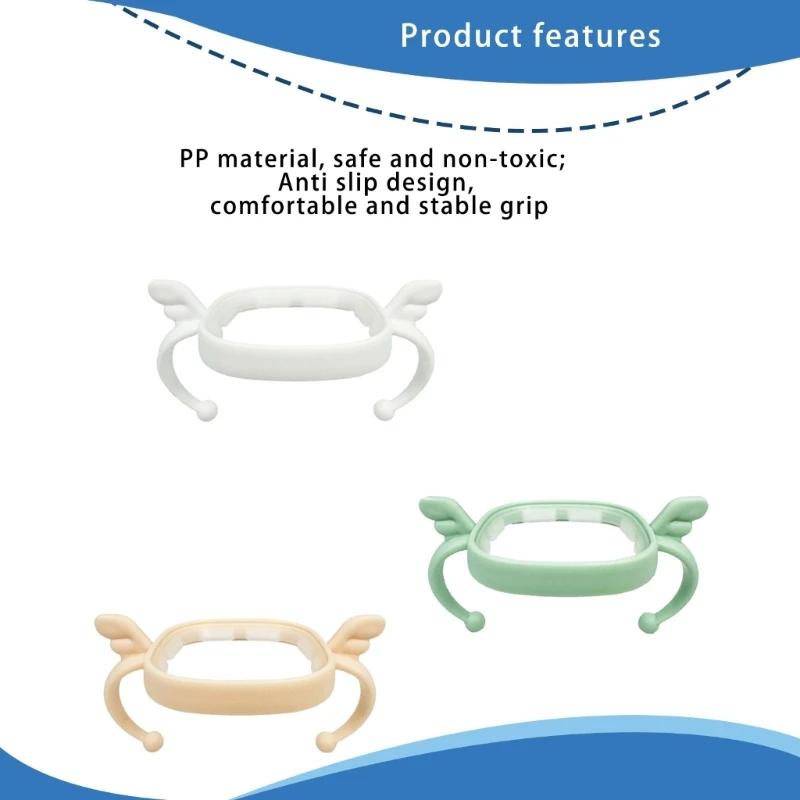 Easy Grip Handle for Baby Bottles, Safe PP Feeding Bottle Handle Comfortable Nonslip Designing Hand Shank for Hegen